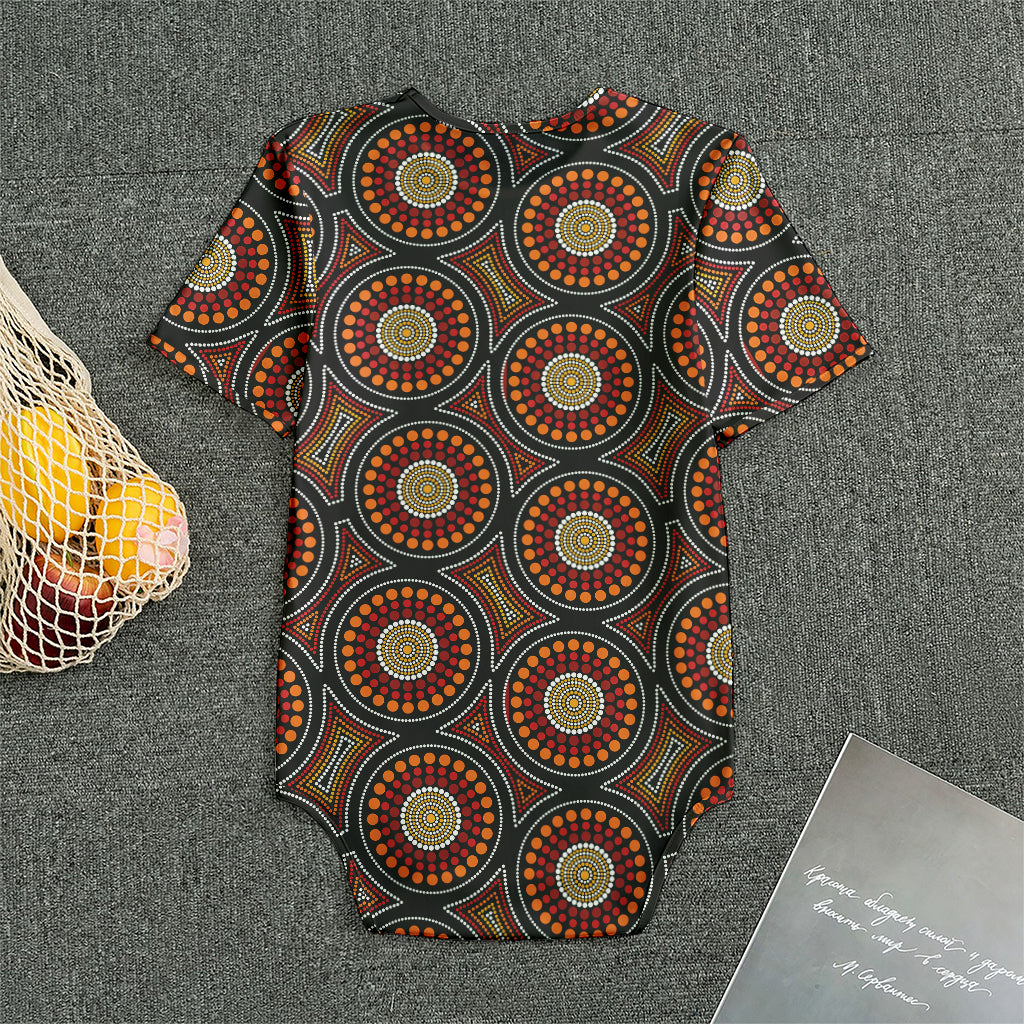 Australian Aboriginal Dot Pattern Print Men's Bodysuit
