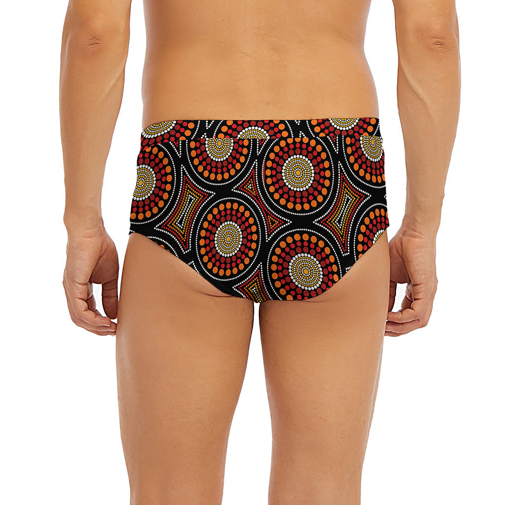 Australian Aboriginal Dot Pattern Print Men's Briefs