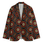 Australian Aboriginal Dot Pattern Print Men's Cotton Blazer