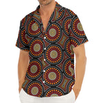 Australian Aboriginal Dot Pattern Print Men's Deep V-Neck Shirt