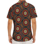 Australian Aboriginal Dot Pattern Print Men's Deep V-Neck Shirt