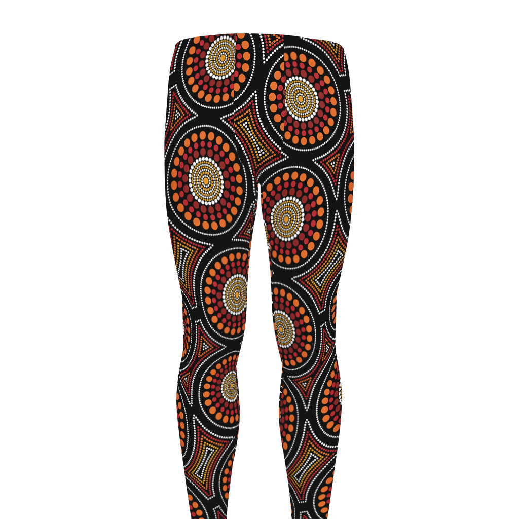 Australian Aboriginal Dot Pattern Print Men's leggings