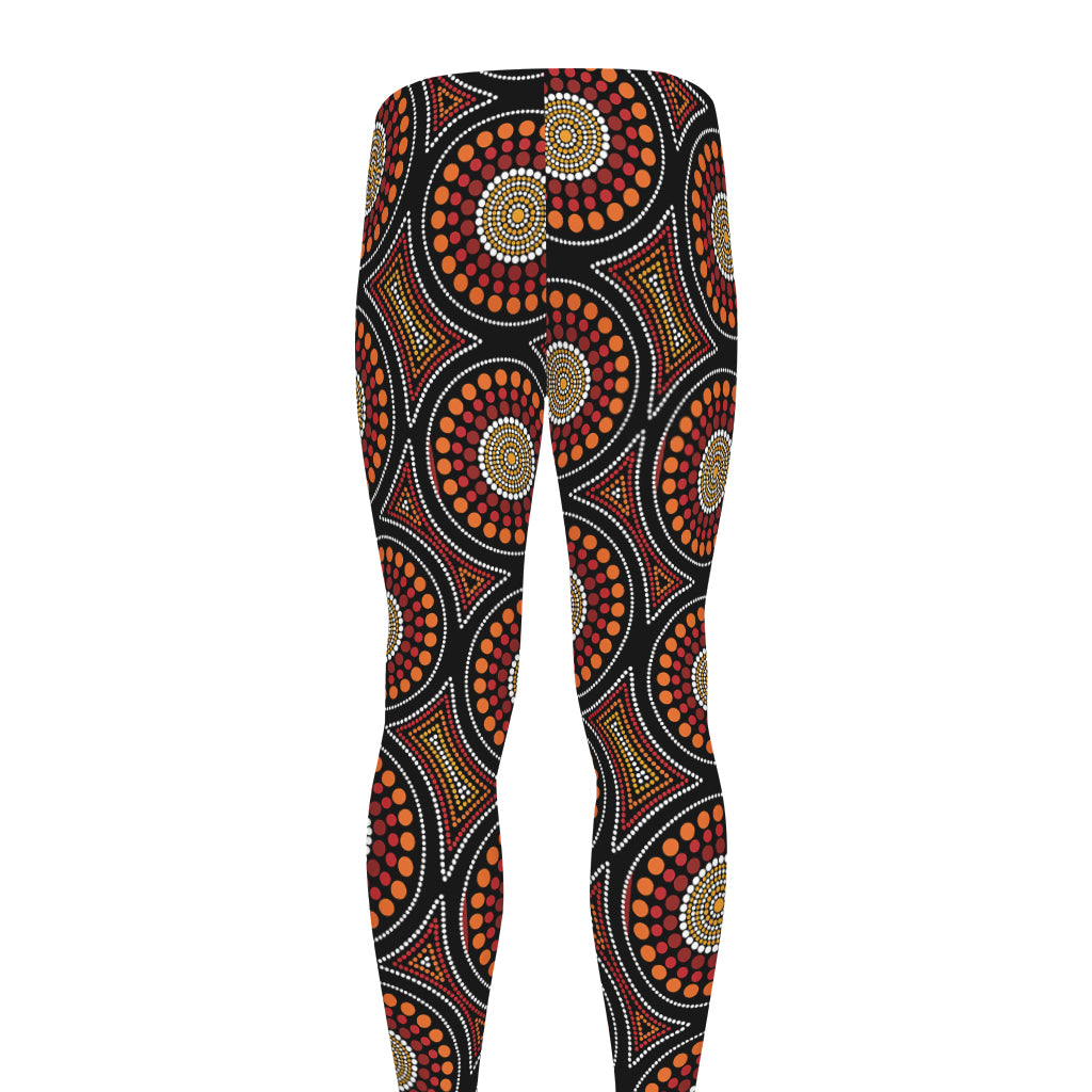 Australian Aboriginal Dot Pattern Print Men's leggings