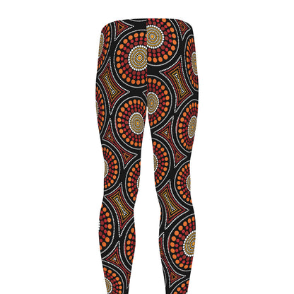 Australian Aboriginal Dot Pattern Print Men's leggings