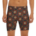 Australian Aboriginal Dot Pattern Print Men's Long Boxer Briefs