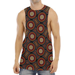 Australian Aboriginal Dot Pattern Print Men's Muscle Tank Top