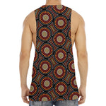 Australian Aboriginal Dot Pattern Print Men's Muscle Tank Top