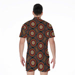 Australian Aboriginal Dot Pattern Print Men's Rompers