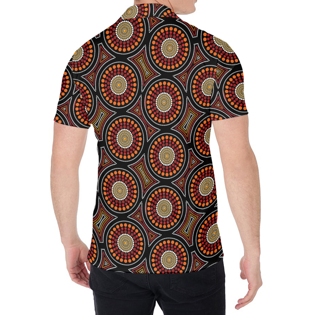 Australian Aboriginal Dot Pattern Print Men's Shirt