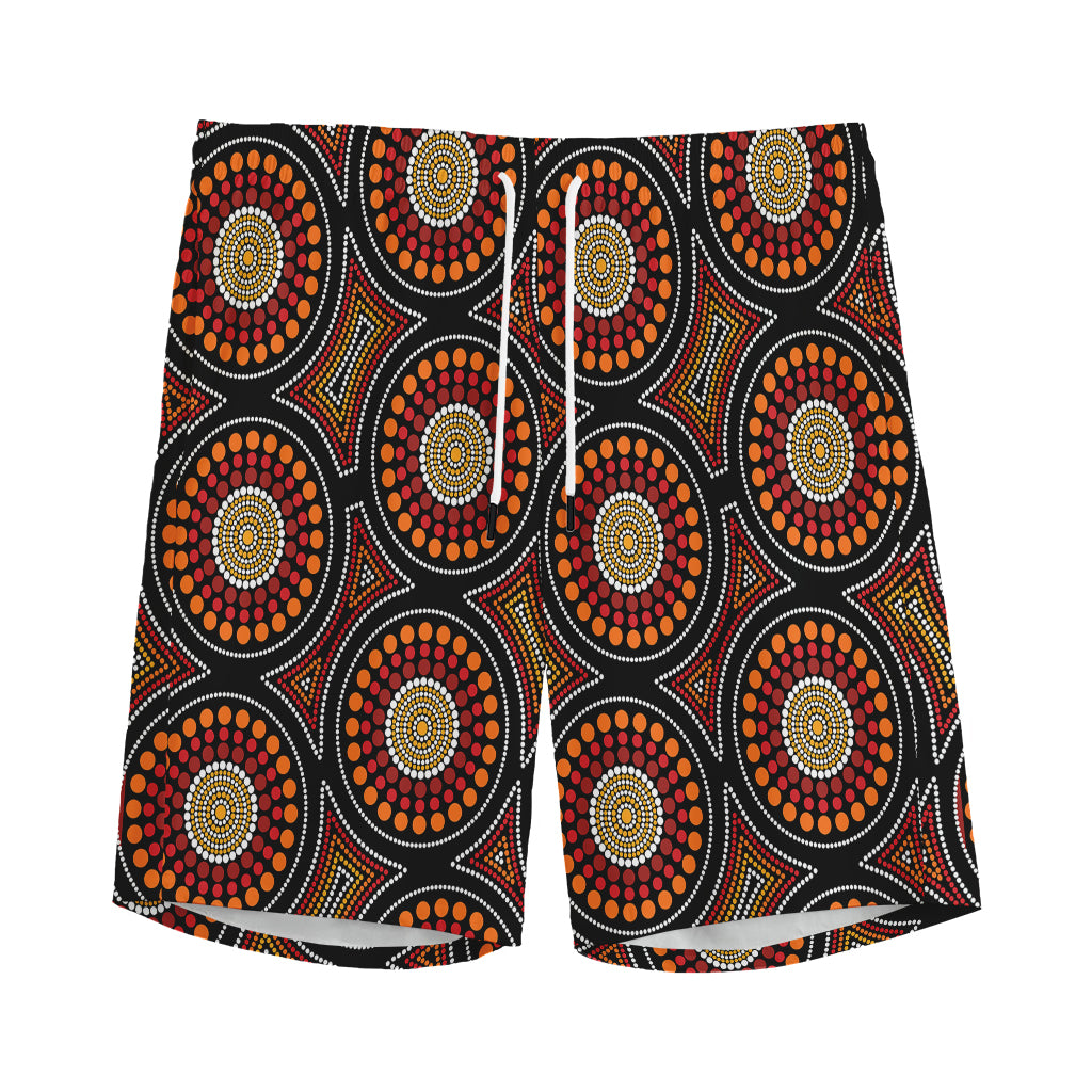 Australian Aboriginal Dot Pattern Print Men's Sports Shorts