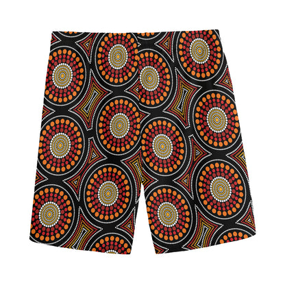 Australian Aboriginal Dot Pattern Print Men's Sports Shorts