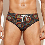 Australian Aboriginal Dot Pattern Print Men's Swim Briefs