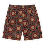 Australian Aboriginal Dot Pattern Print Men's Swim Trunks