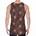 Australian Aboriginal Dot Pattern Print Men's Velvet Tank Top