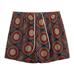 Australian Aboriginal Dot Pattern Print Mesh Shorts