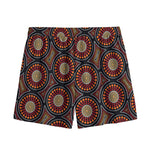 Australian Aboriginal Dot Pattern Print Mesh Shorts