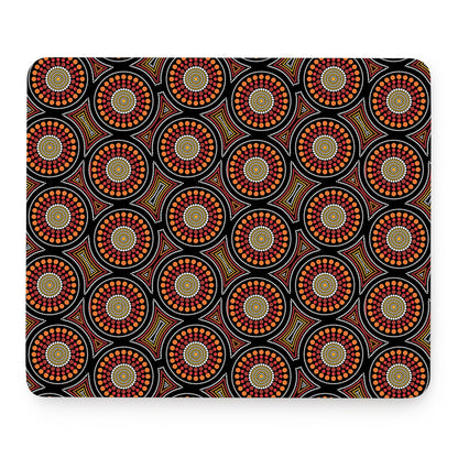 Australian Aboriginal Dot Pattern Print Mouse Pad