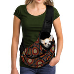 Australian Aboriginal Dot Pattern Print Pet Sling Carrier