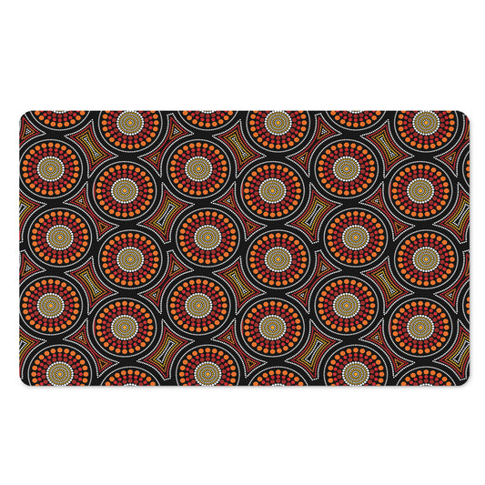 Australian Aboriginal Dot Pattern Print Polyester Doormat