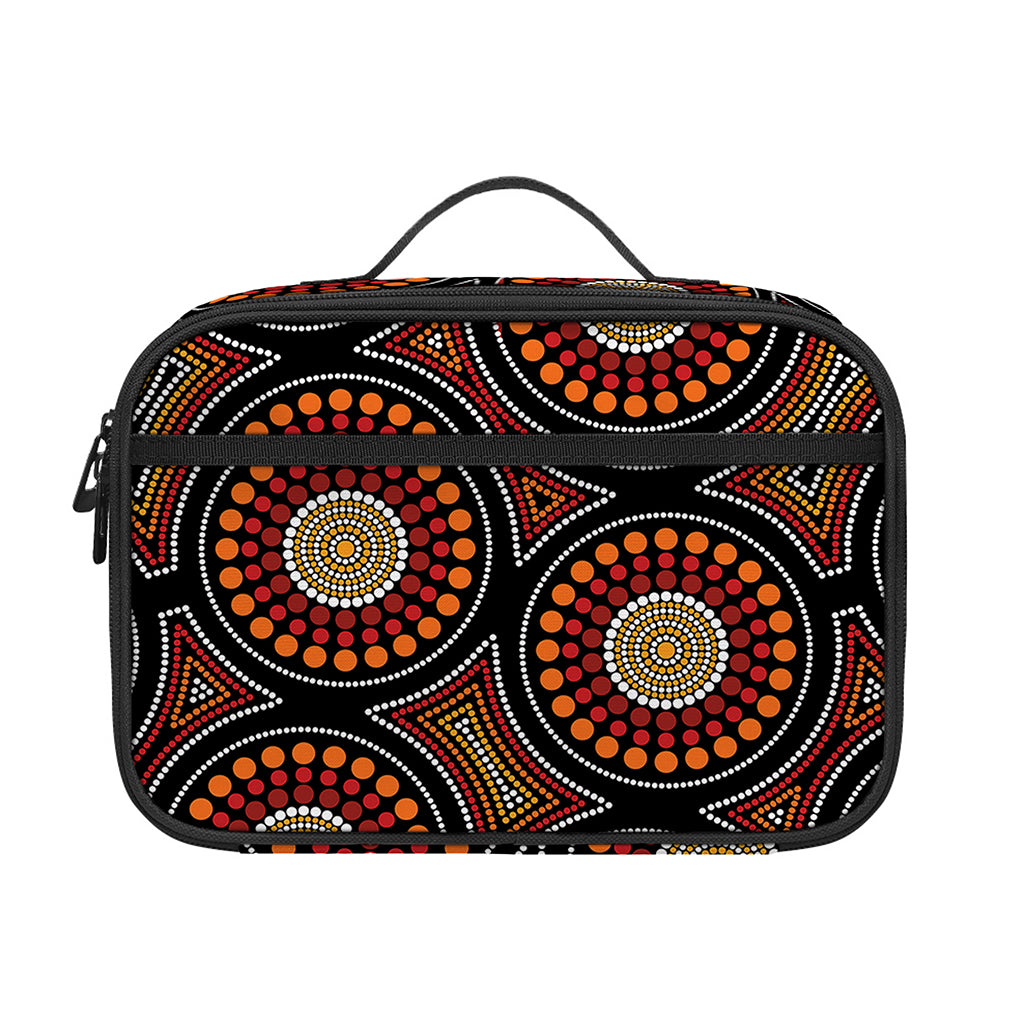 Australian Aboriginal Dot Pattern Print Portable Lunch Bag