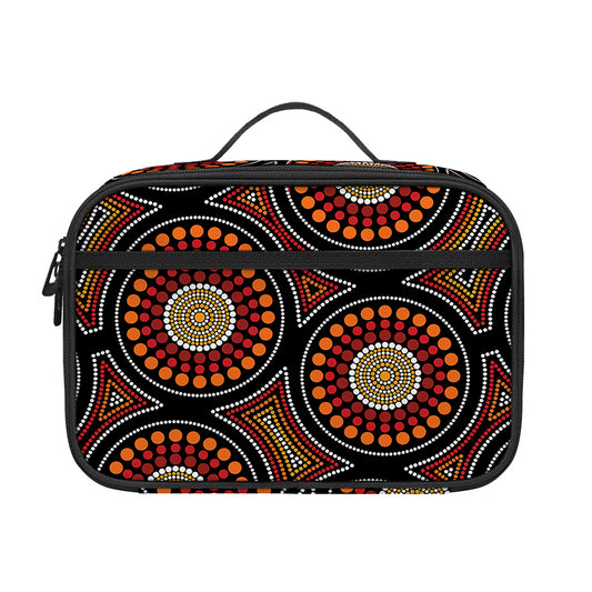 Australian Aboriginal Dot Pattern Print Portable Lunch Bag
