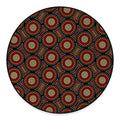 Australian Aboriginal Dot Pattern Print Round Floor Mat