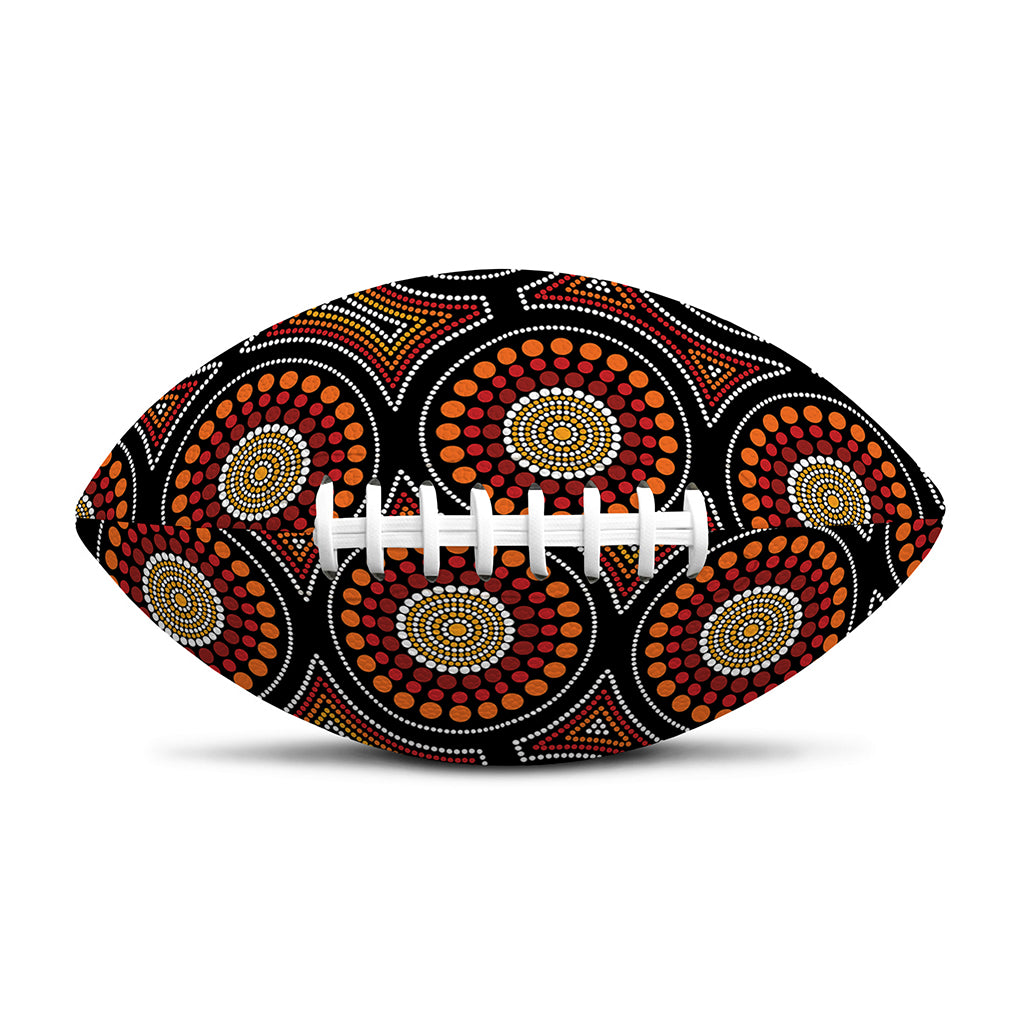 Australian Aboriginal Dot Pattern Print Rugby Ball