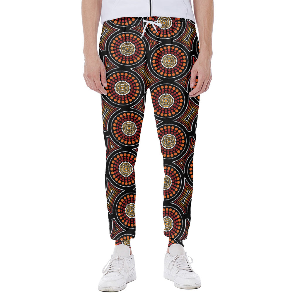 Australian Aboriginal Dot Pattern Print Scuba Joggers