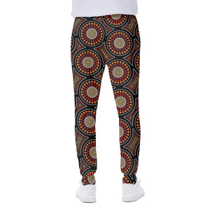 Australian Aboriginal Dot Pattern Print Scuba Joggers