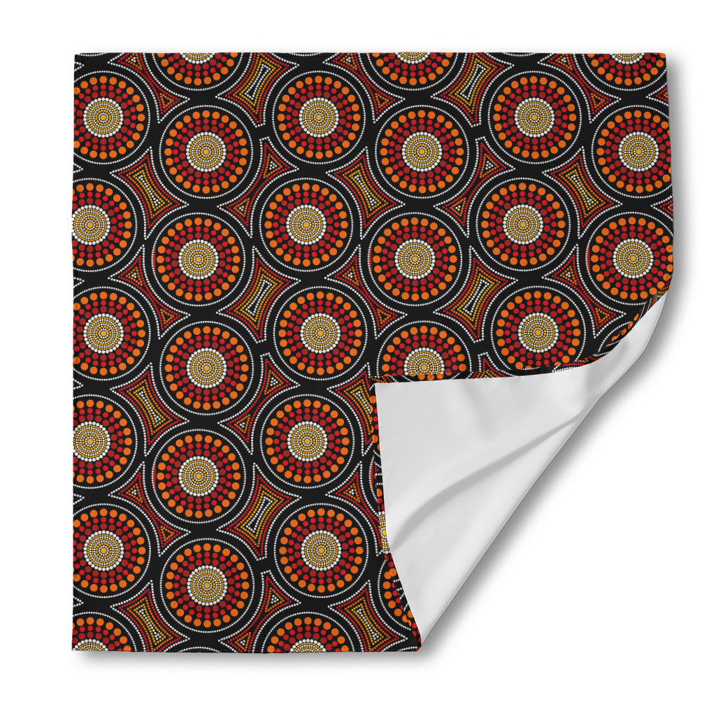 Australian Aboriginal Dot Pattern Print Silk Bandana