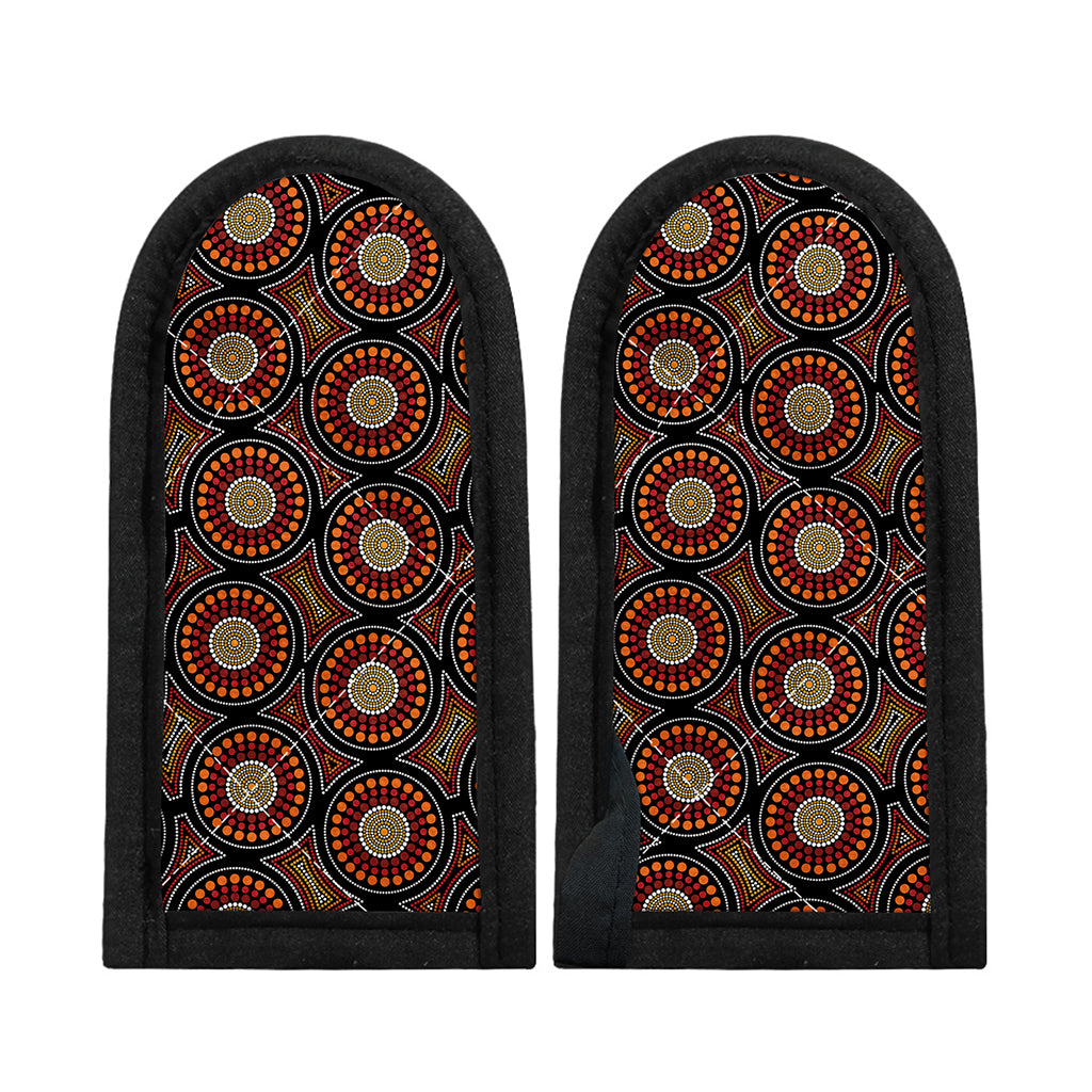Australian Aboriginal Dot Pattern Print Skillet Handle Cover