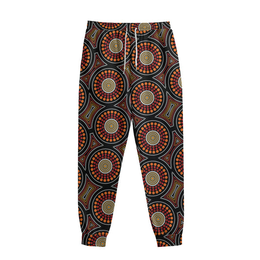 Australian Aboriginal Dot Pattern Print Sweatpants
