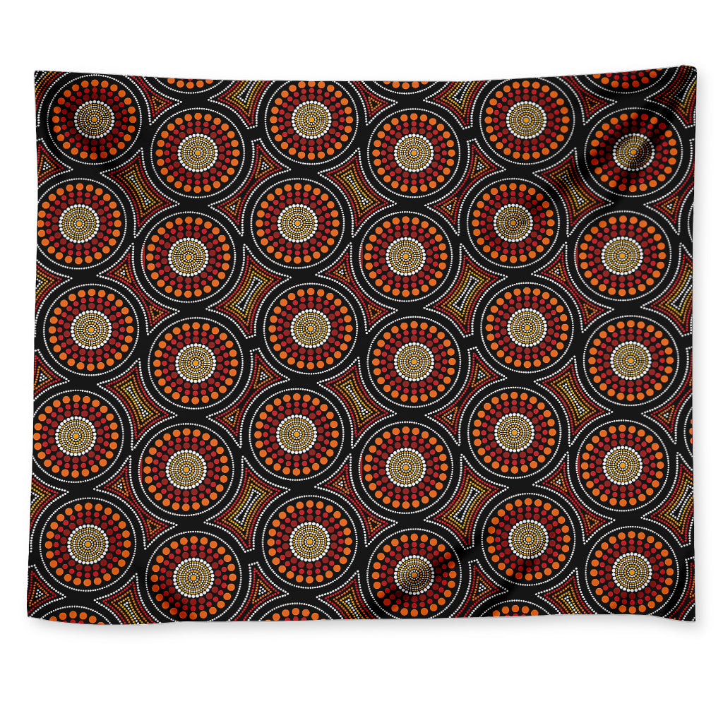 Australian Aboriginal Dot Pattern Print Tapestry