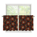 Australian Aboriginal Dot Pattern Print Tier Curtains