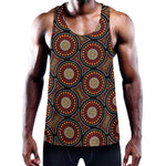 Australian Aboriginal Dot Pattern Print Training Tank Top