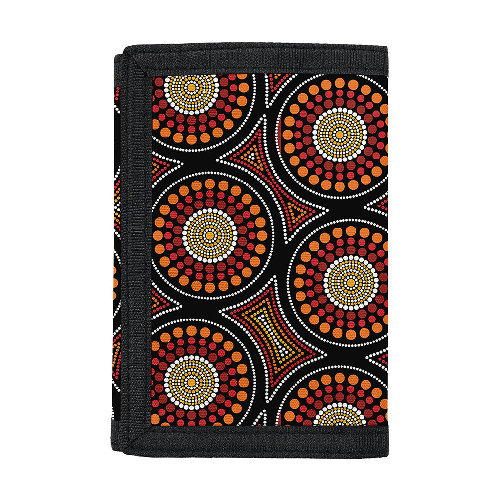 Australian Aboriginal Dot Pattern Print Trifold Wallet