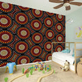 Australian Aboriginal Dot Pattern Print Wall Sticker