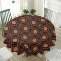 Australian Aboriginal Dot Pattern Print Waterproof Round Tablecloth