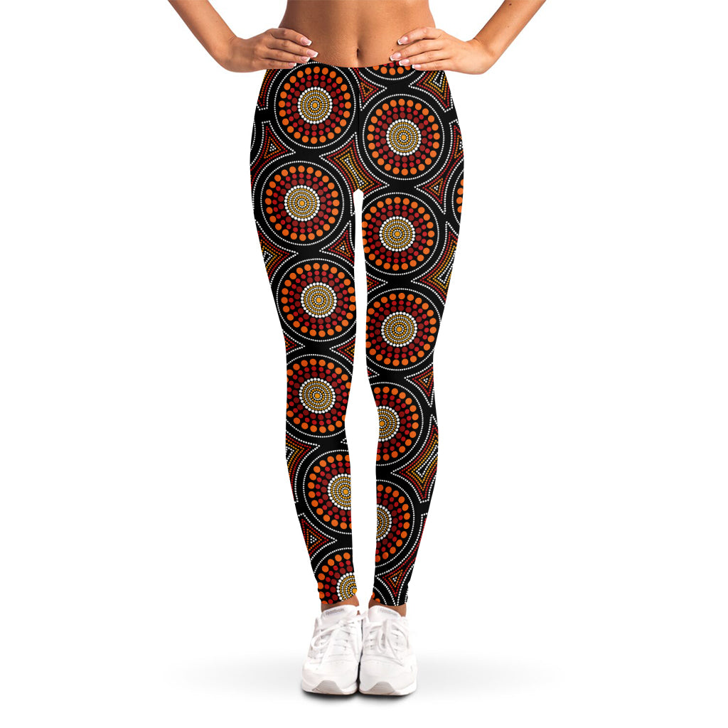 Australian Aboriginal Dot Pattern Print Women's Leggings