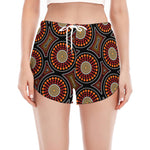 Australian Aboriginal Dot Pattern Print Women's Split Running Shorts