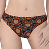 Australian Aboriginal Dot Pattern Print Women's Thong