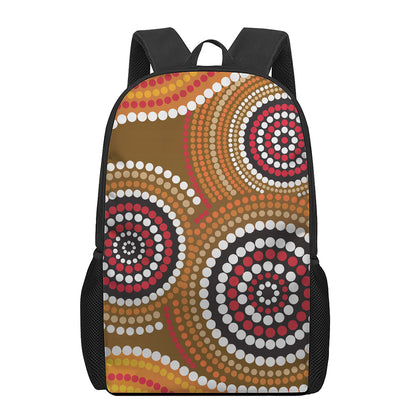 Australian Aboriginal Dot Print 17 Inch Backpack