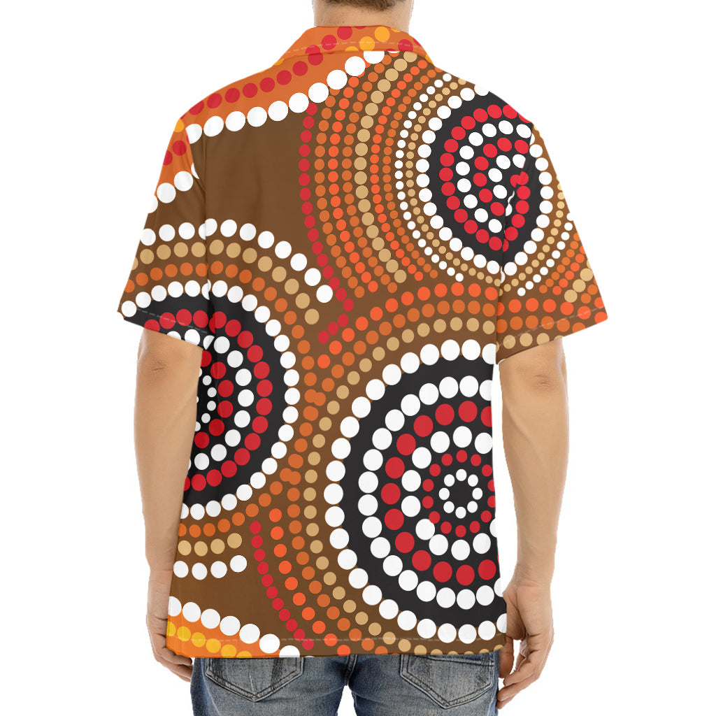 Australian Aboriginal Dot Print Aloha Shirt