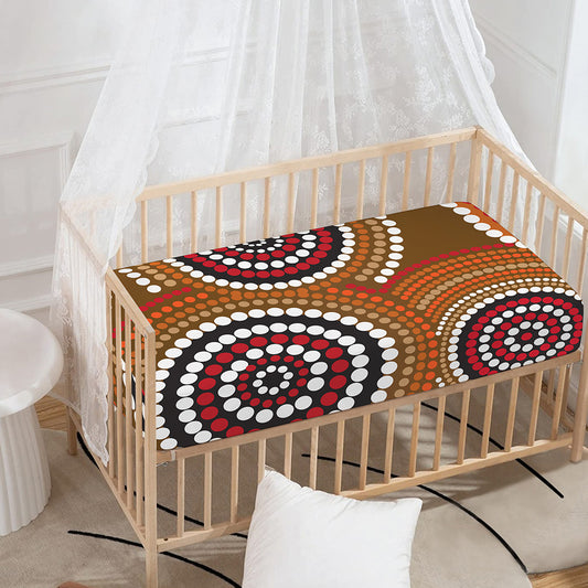 Australian Aboriginal Dot Print Baby Crib Sheet