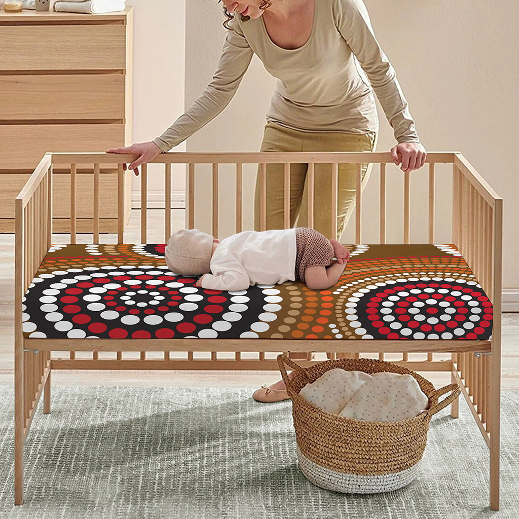 Australian Aboriginal Dot Print Baby Crib Sheet