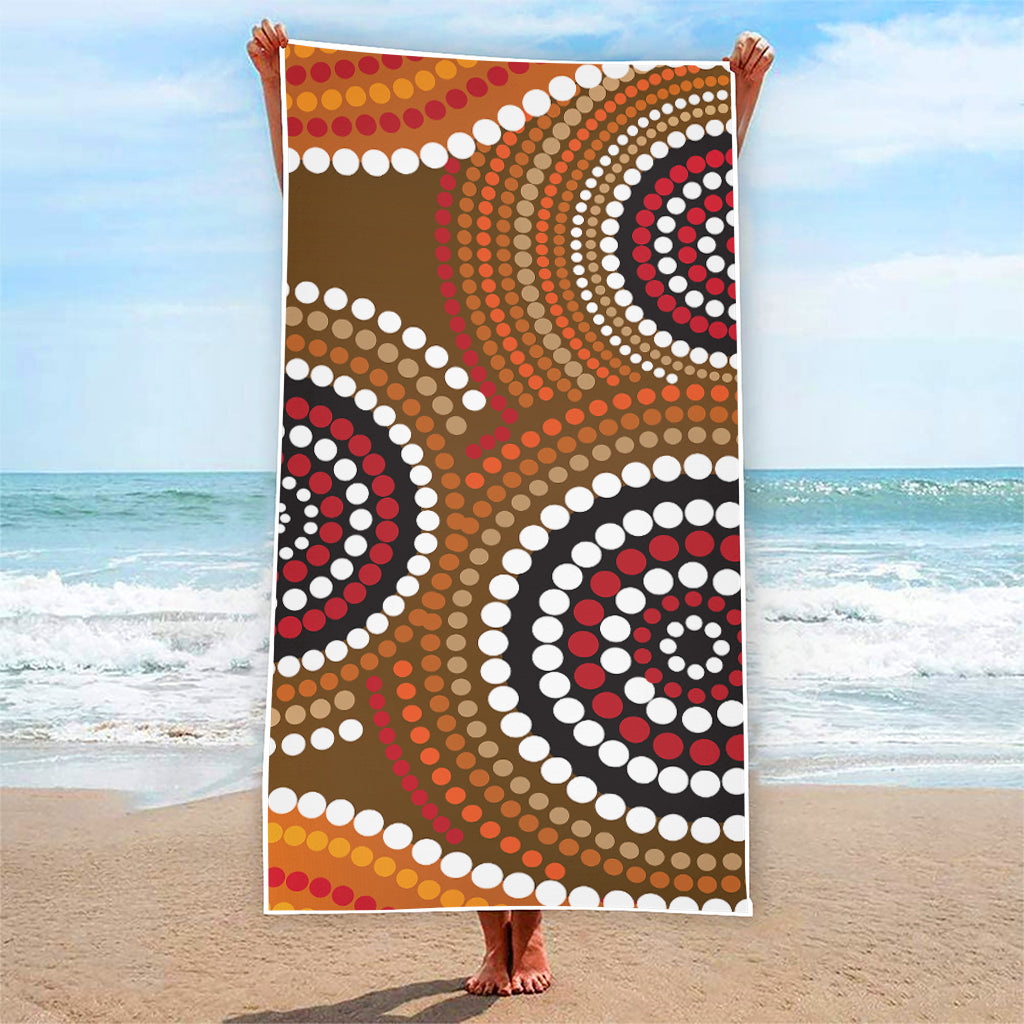 Australian Aboriginal Dot Print Beach Towel