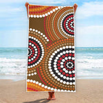 Australian Aboriginal Dot Print Beach Towel