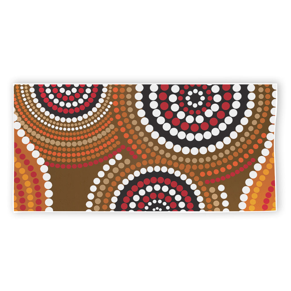 Australian Aboriginal Dot Print Beach Towel