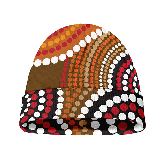 Australian Aboriginal Dot Print Beanie