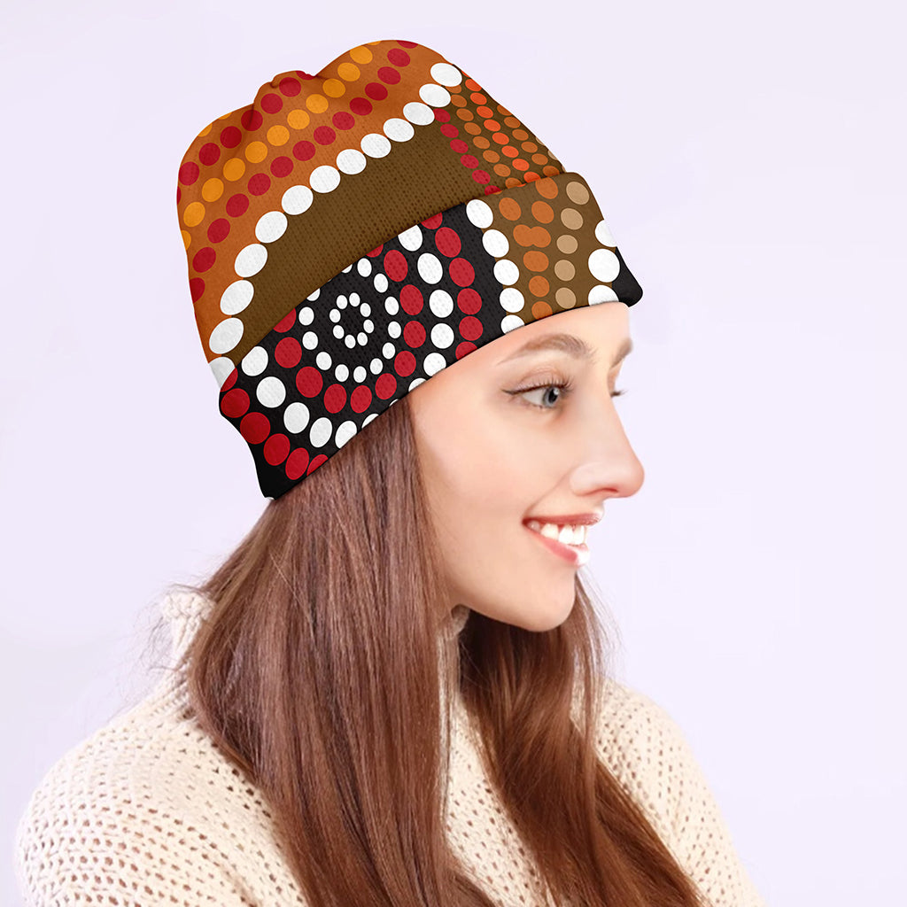 Australian Aboriginal Dot Print Beanie